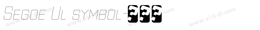 Segoe Ul symbol字体转换